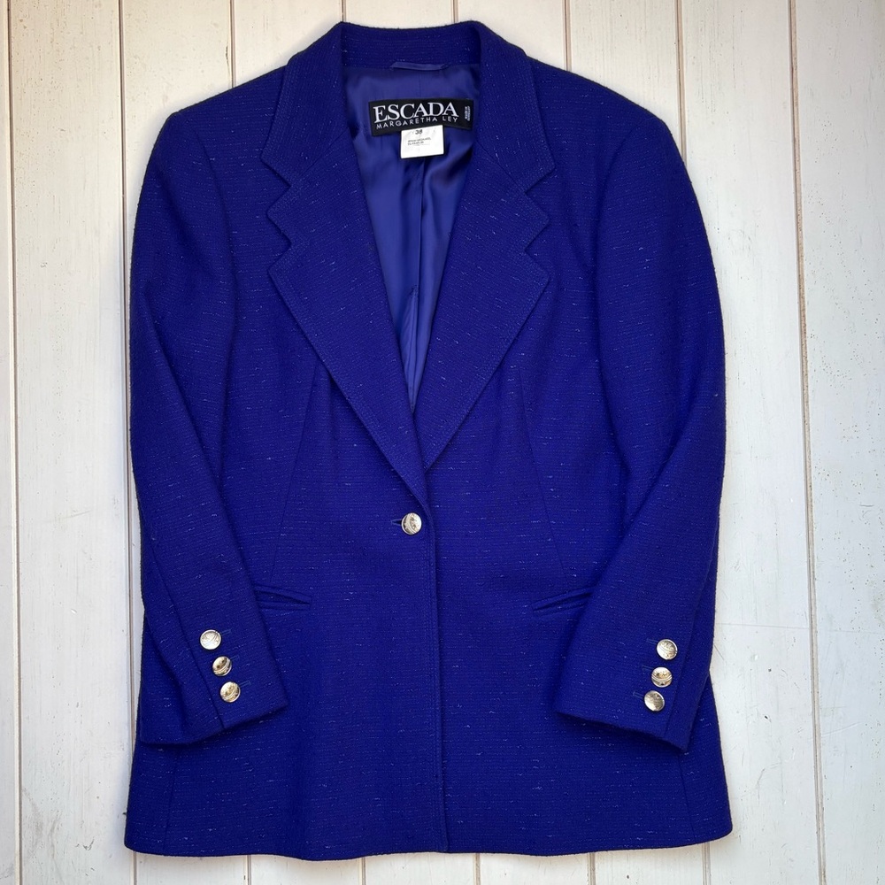 Vintage Escada Holiday Sparkle Blazer - Picture 2 of 16